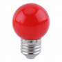 Ampoule LED Guinguette rouge E27 1W G45 plastique professionnelle