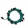 Guirlande Guinguette cable vert 10m 15 douilles E27 connectable