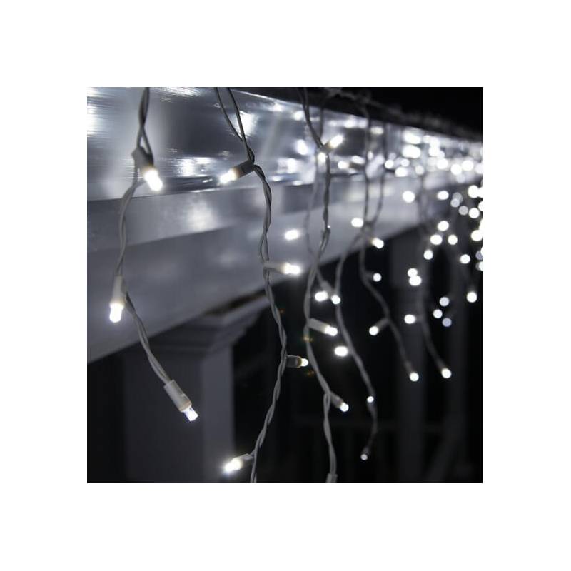 Guirlande LED stalactite flash 3M blanc froid raccordable professionnelle 230V