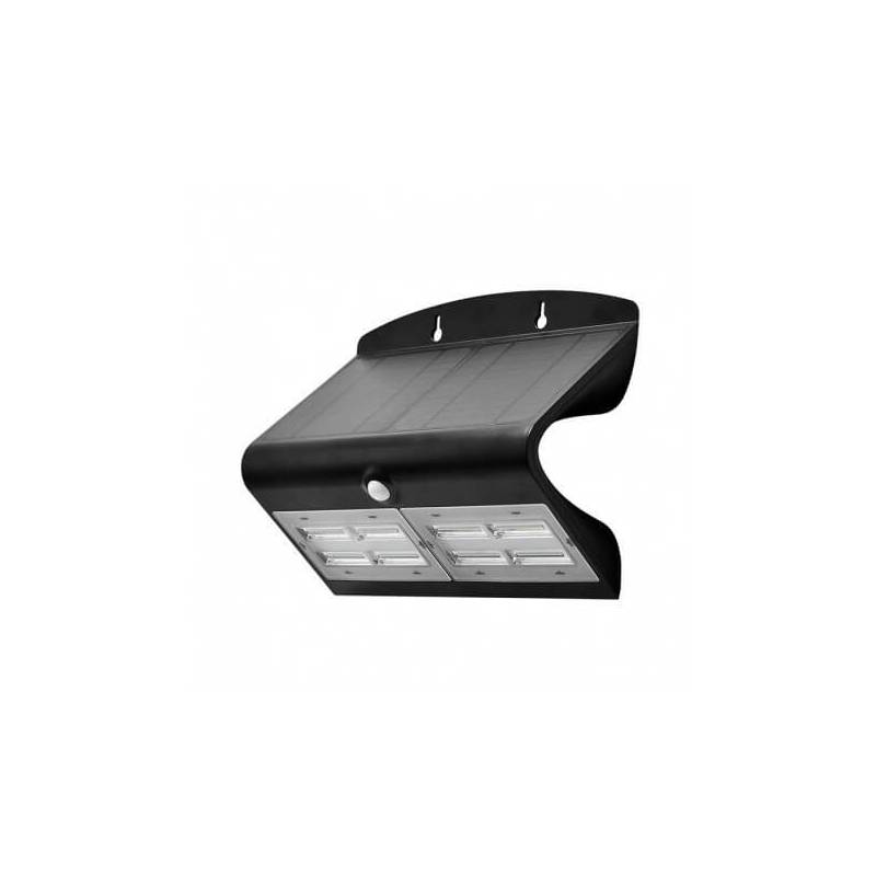 Applique murale led solaire 6.8w blanc naturel noir détecteur de mouvement professionnelle professionnel