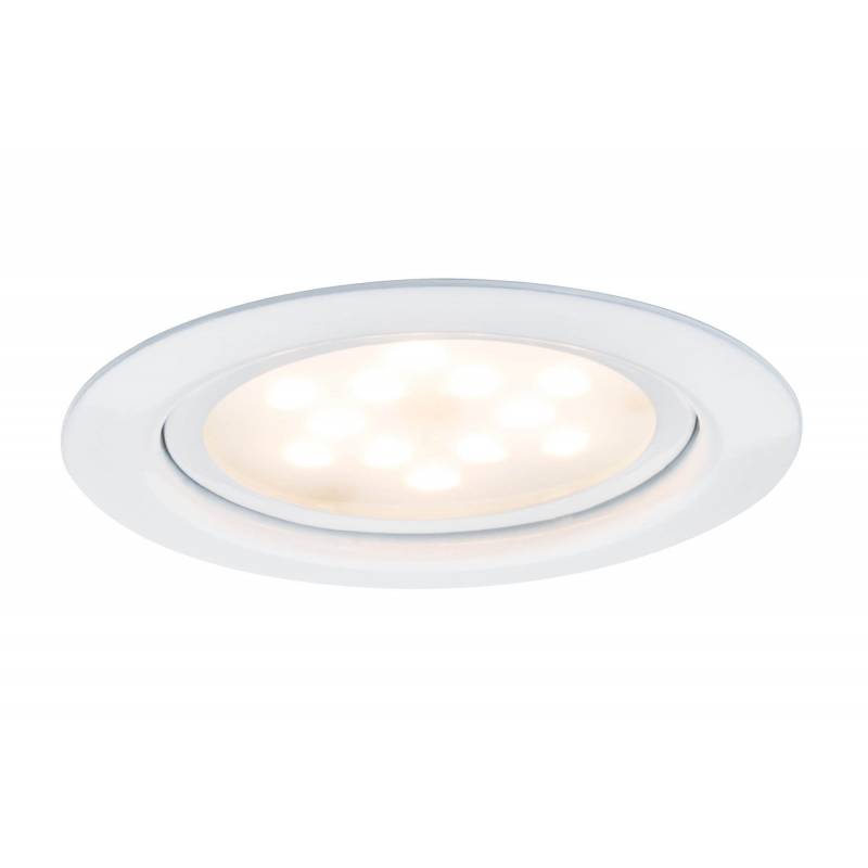 Spot led encastrable extra plat pour meuble rond 65mm blanc 4,5W professionnel