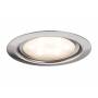 Lot de 3 spots led encastrable extra plat pour meuble rond 65mm acier brossé 4,5W professionnel