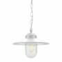 Suspension classique blanc acier galvanisé jardin IP55 extérieur professionnel