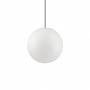 Suspension boule 30CM plastique E27 guinguette blanc IP44 extérieur