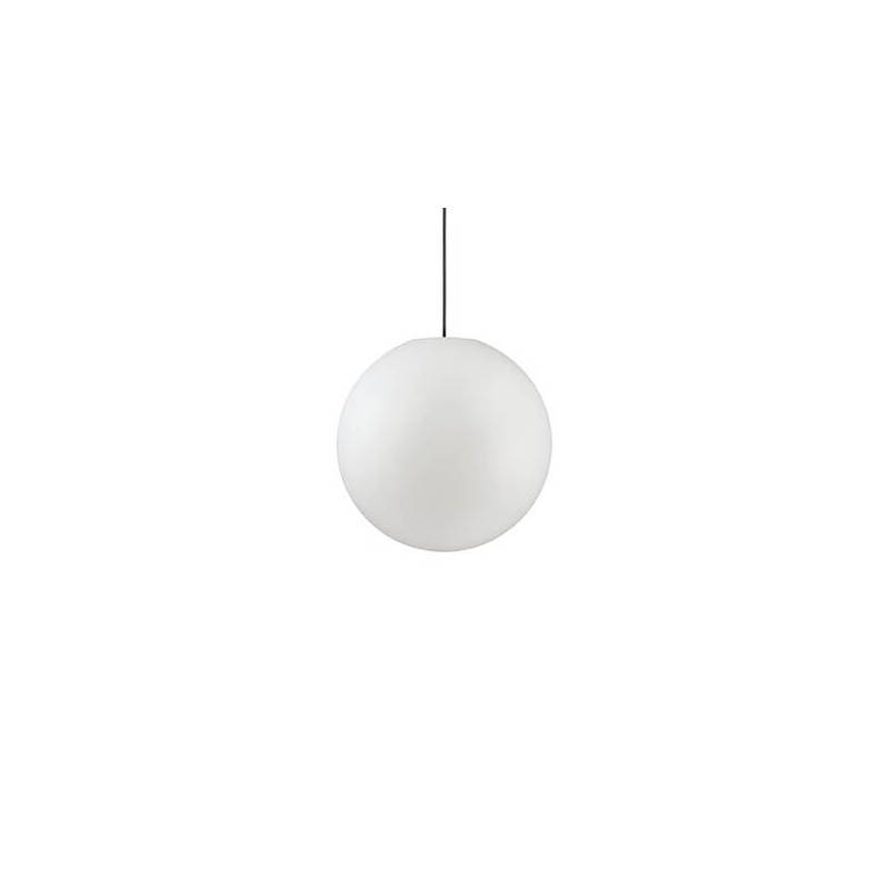 Suspension boule 40CM guinguette E27 plastique blanc IP44 extérieur