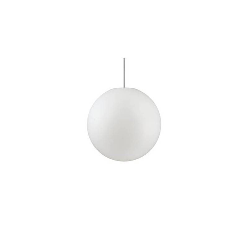 Suspension boule 50cm plastique blanc IP44 extérieur E27