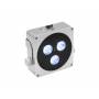 Projecteur rechargeable plat LED RGBW DMX 24W gris 3 faisceaux professionnel