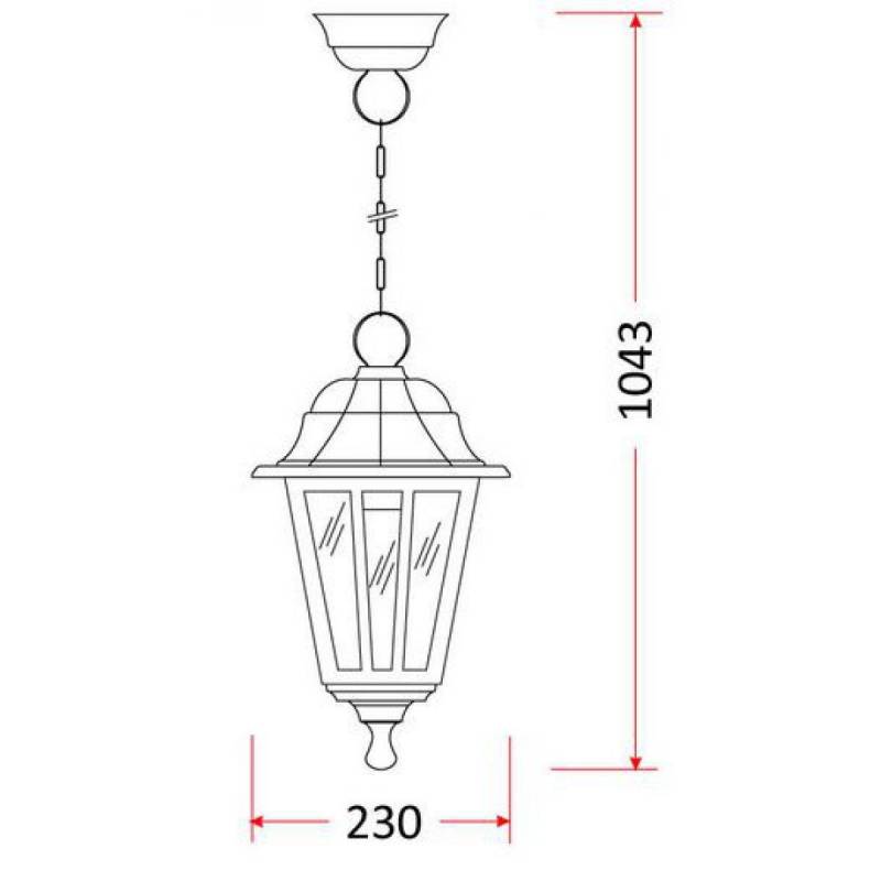 Suspension jardin classique style lanterne plastique IP44 noir professionnel