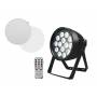 Projecteur LED PAR 90W extérieur RGBW 14x8W QCL avec télécommande professionnel