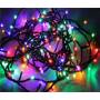 Guirlande lumineuse 36,5M LED multicolore 8 animations câble vert IP44