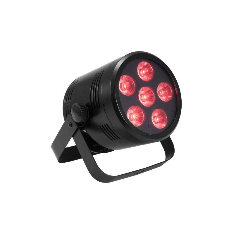 Projecteur scénique rechargeable 6 LED RGBW DMX 24W professionnel