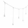 Guirlande Guinguette stalactite 5M hauteur 70CM 8 douilles E27 cable blanc