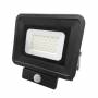 Projecteur led plat noir détecteur de mouvement 30w blanc chaud