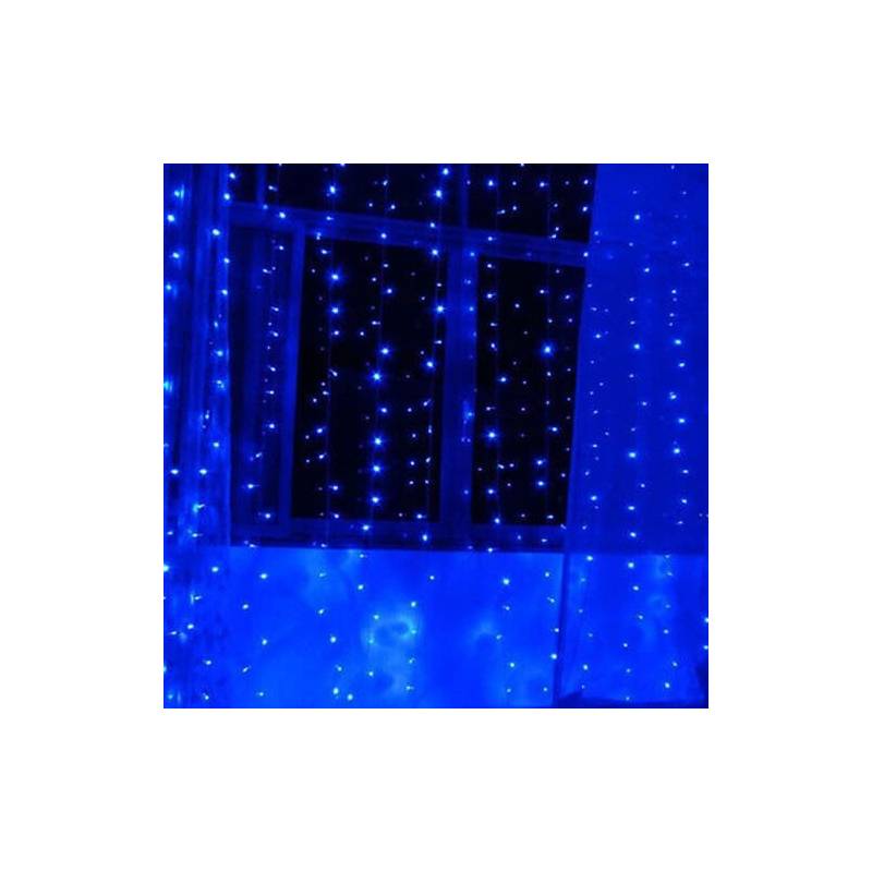 Rideaux lumineux led Bleu 2X2 mètres extérieur