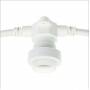 Guirlande Guinguette cable blanc 5M 16 douilles E27 connectable 230V professionnel