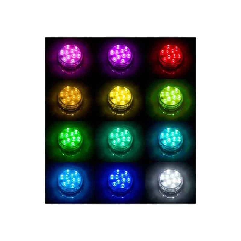 Base led submersible télécommande changement de couleur professionnel