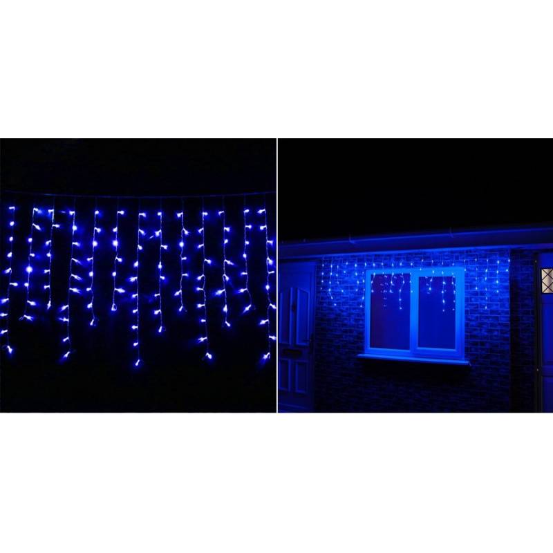 Guirlande led stalactite bleu effet chute de neige