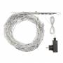 Branche lumineuse tombante 2M 736 led blanc froid flash argentée professionnel