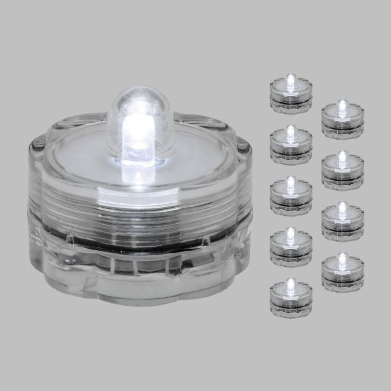 Lampions led submersible blanc froid à piles lumineux pas cher lot 10