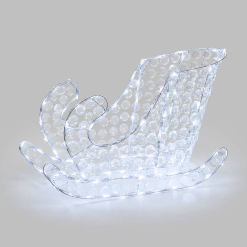 Traineau lumineux du père noël 60CM 120 LED blanc froid professionnel