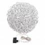 Boule lumineuse blanc chaud 40CM blanc chaud aluminium argentée professionnel