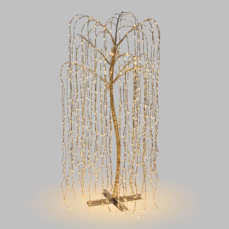 Arbre lumineux saule pleureur 2M 1024 LED blanc chaud branche tombante professionnel