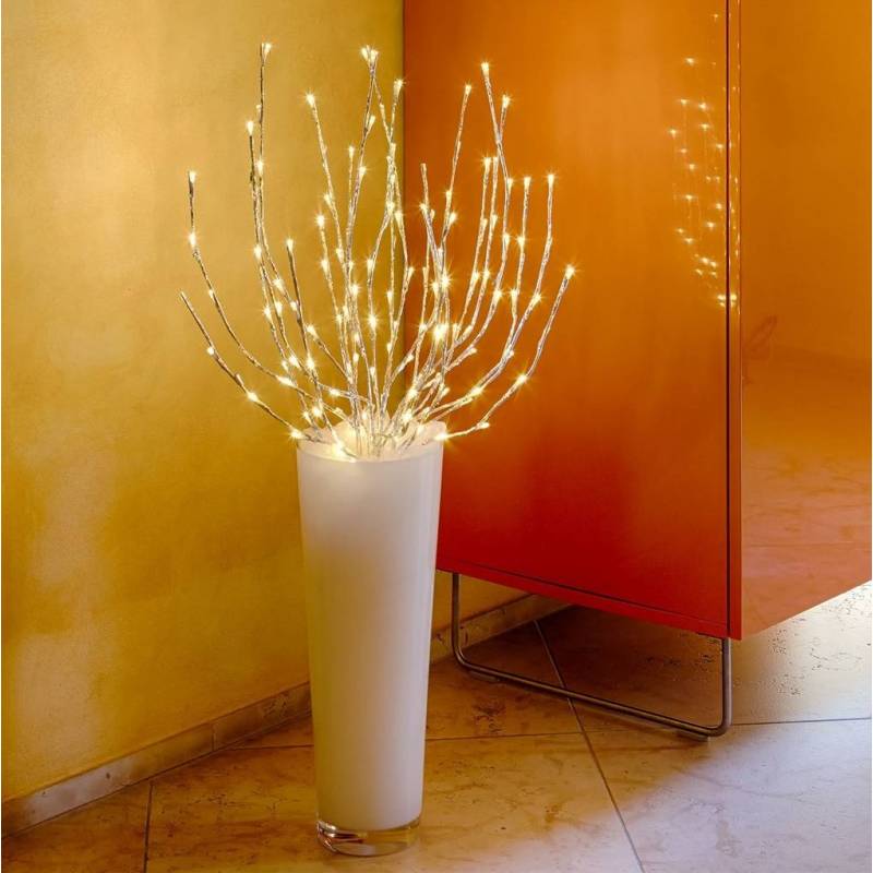 Branche lumineuse flash 1 M 144 LED blanc chaud argentée professionnel