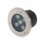 Spot encastrable sol extérieur 5W rond aluminium IP65 blanc froid 6000K professionnel