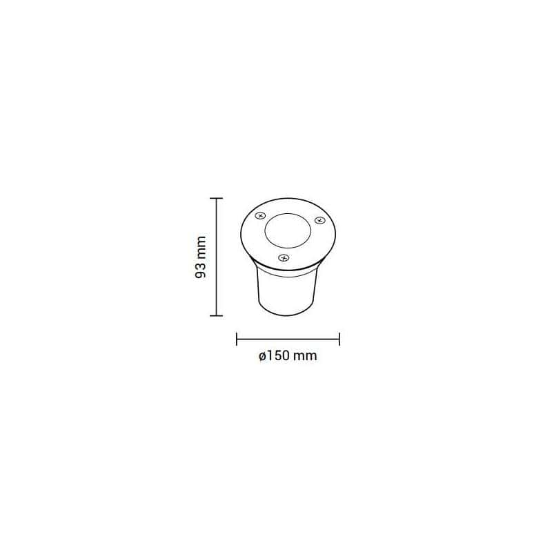 Spot led encastrable sol 7W rond en aluminium pour extérieur IP65 blanc froid 6000K professionnel