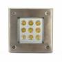 Spot led extérieur encastrable INOX 316 LED 9W carré IP67 3000K blanc chaud professionnel