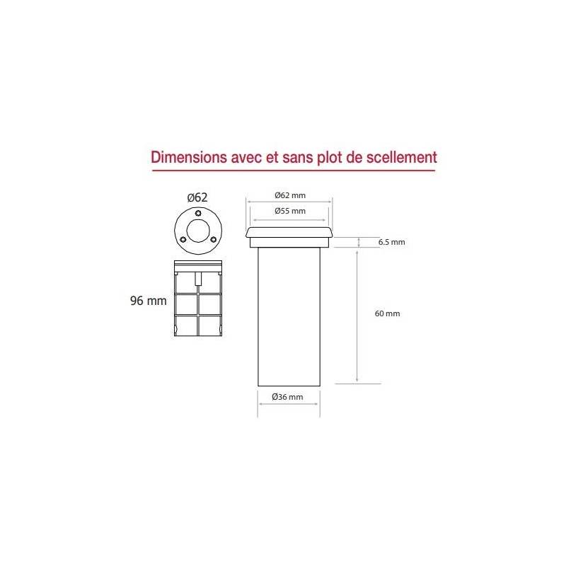 Spot extérieur LED dimensions