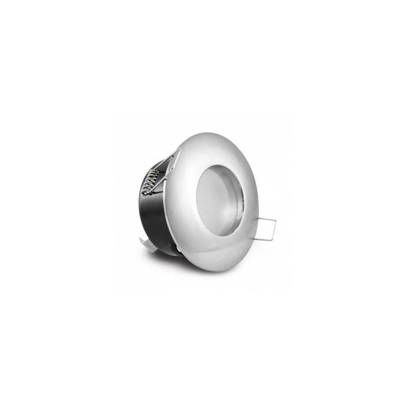 Support Spot RT2012 BBC encastrable plafond IP65 rond blanc 82mm professionnel