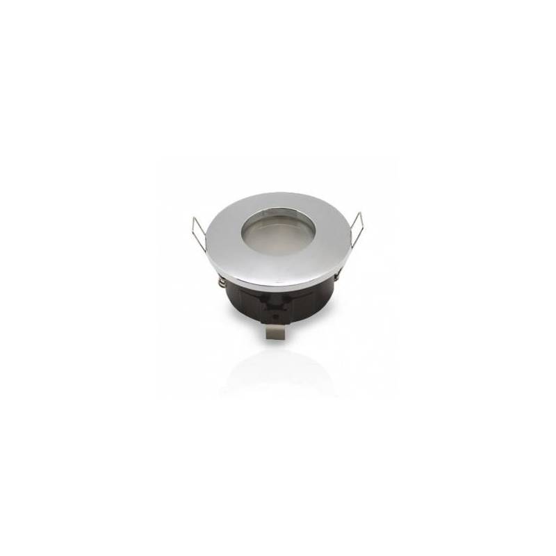 Support Spot RT2012 BBC encastrable plafond IP65 rond blanc 82mm professionnel