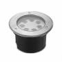 Spot led encastrable sol puissant 7W rond 150mm inox 316 IP67 3000K blanc chaud