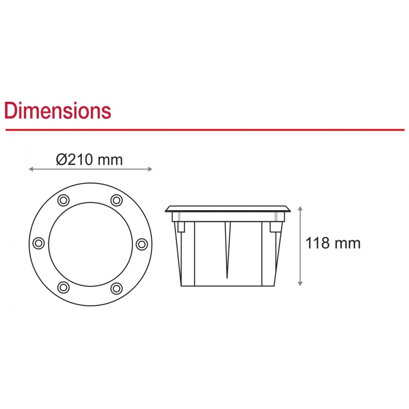 Spot encastrable sol dimensions techniques