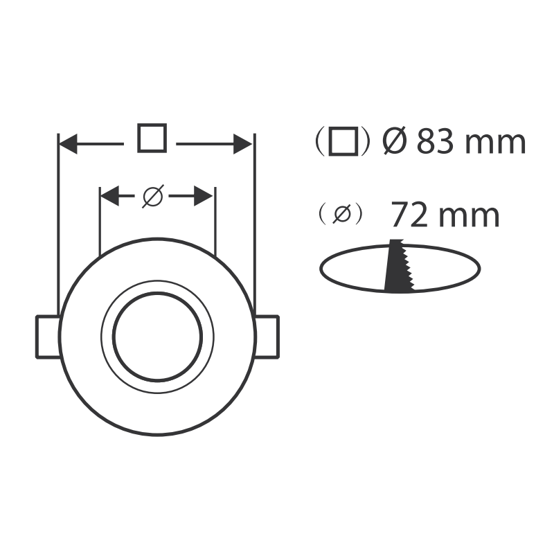 Support spot rond aluminium dimensions