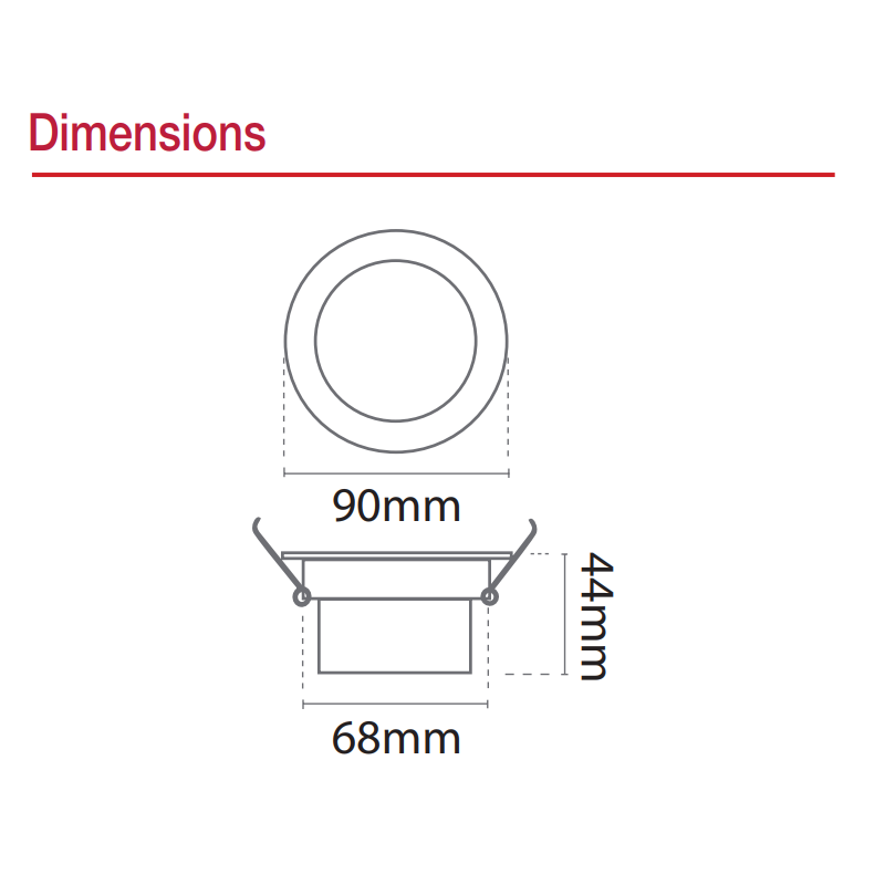 Spot encastrable rond dimensions