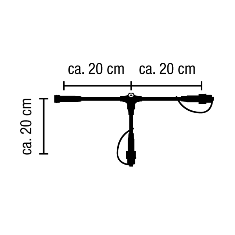 Connecteur guirlande guinguette dimensions techniques