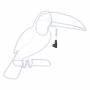 Lampe toucan 90x95 cm orange et blanc chaud professionnel