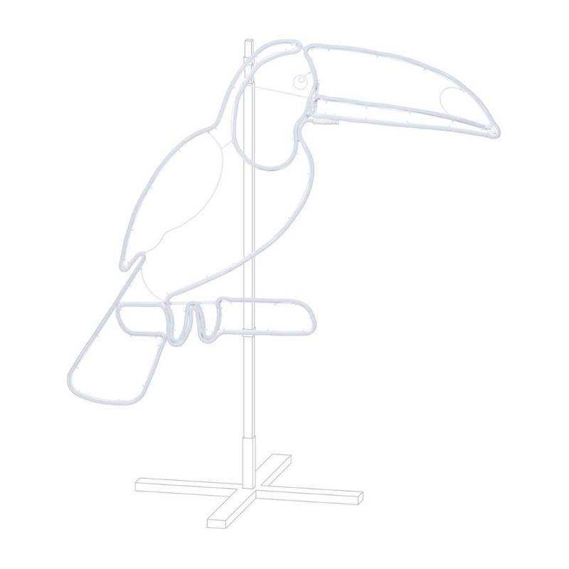 Lampe toucan 90x95 cm orange et blanc chaud professionnel