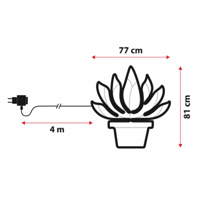 Lampe plante en pot blanc chaud / vert professionnel dimensions