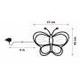 Lampe papillon blanc chaud rose professionnel dimension