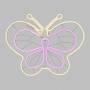 Lampe papillon blanc chaud rose professionnel