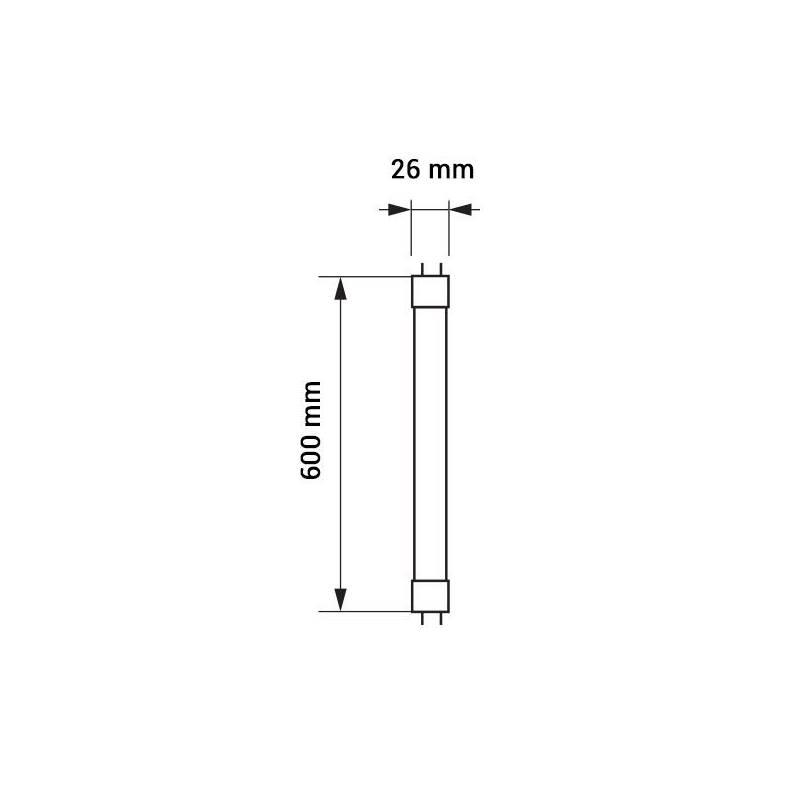 Tube neon led T8 60cm blanc froid 6000k 9W professionnel