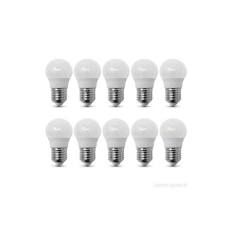 Lot de 10 ampoules LED 4W blanc chaud puissante professionnelle