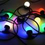 Guirlande guinguette multicolore 10M 10 LED 1W E27 extérieure IP65