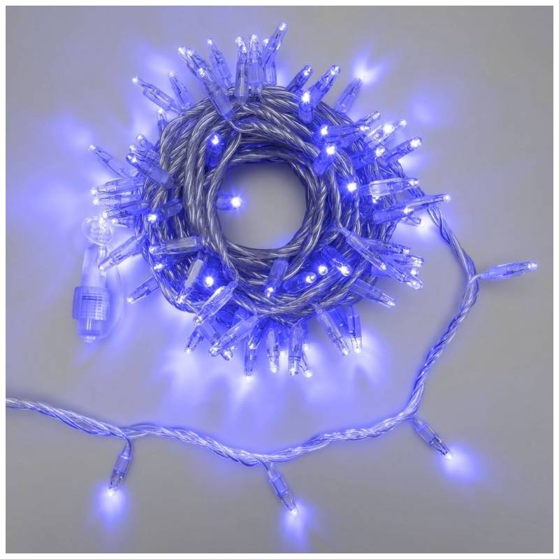 copy of Guirlande lumineuse 10M extensible 96 LED Blanc froid 8 programmes cable transparent 24V professionnel