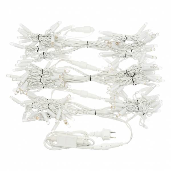 Guirlande stalactite 3M H 100CM raccordable 180 MaxiLED blanc froid avec clignotement 230V ILLUPRO