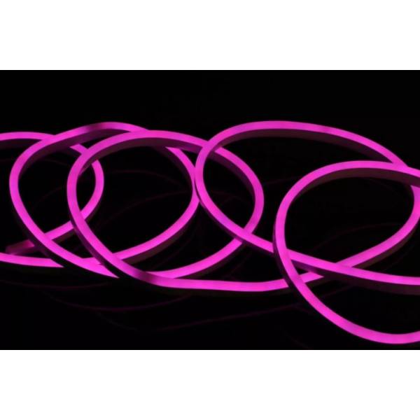 Néon flexible led rose au mètre professionnel dimmable IP44 extérieur 16 mm 10 mm