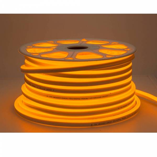 Néon flexible led orange au mètre professionnel dimmable IP44